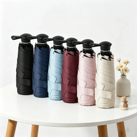Mini Taschen-Regenschirm – Leichter Kompakter Regenschirm für Alltag, Freizeit & Reisen